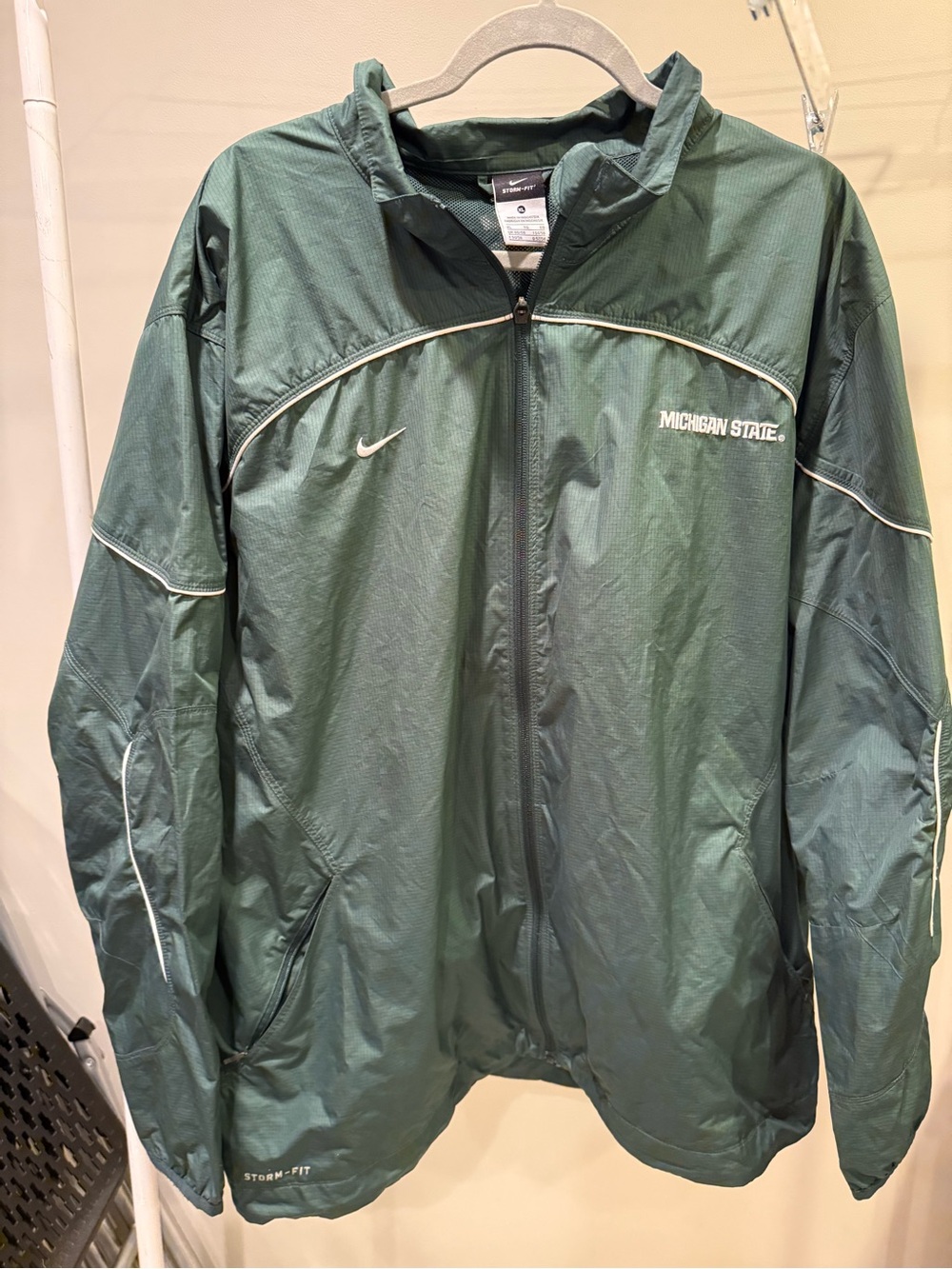 Nike Green Michigan State Windbreaker Jacket